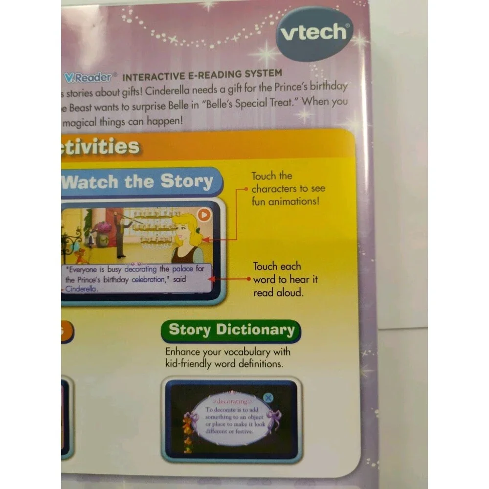 Vtech V.Reader Disney Princess A Gift from the Heart and Belle's Special Treat